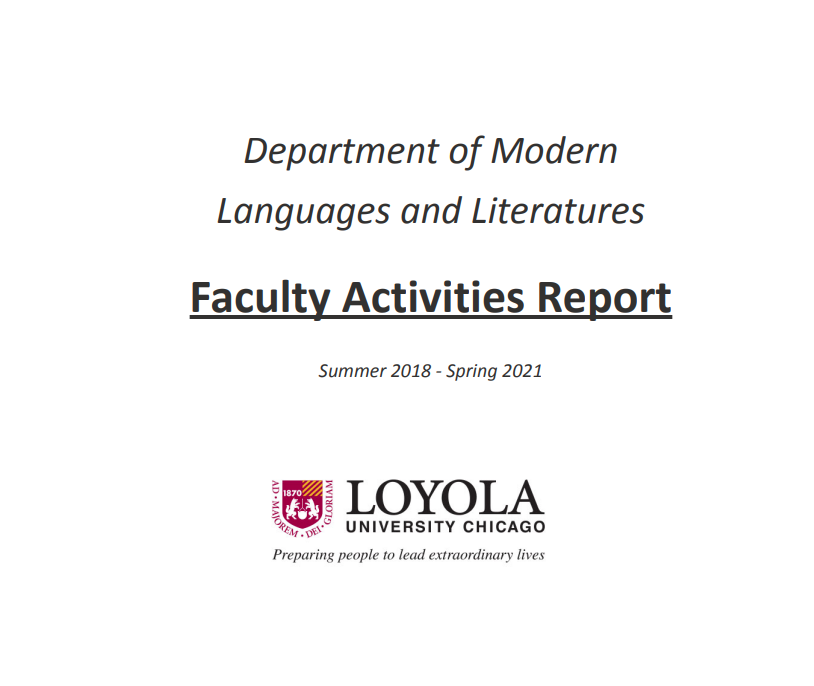 Faculty Activities Report
 
Summer 2018 - Spring 2021

